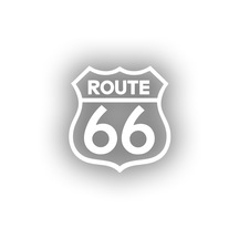 Route 66 Sticker 17x17 Cm Beyaz