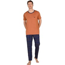 Erkek Modal Kiremit Pijama Takımı 15205-kiremit