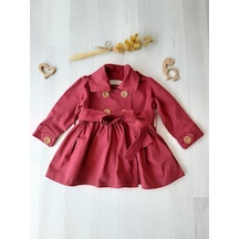 Nursu Baby Gül Kurusu Kız Bebek Trençkot-Gül Kurusu Gülkurusu