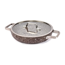 Stone-age Terra 24cm Çizilmez Yanmaz Yapışmaz İndüksiyonlu Sahan-7663 Kahverengi