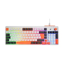 Acer Emachines, Eak860, Beyaz, Usb Kablolu, Rainbow Backlight, Membran Renkli Tuşlar, Türkçe Q, 100