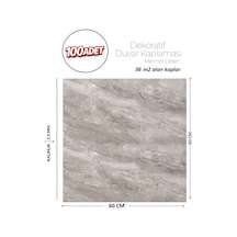 60x60 Cm Kendinden Yapışkanlı Duvar,banyo,tezgah Arası Gri Mermer-100 Adet 8808-60-100
