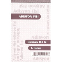 Özkan Armat Adisyon Fişi Numaralı 3 Hamur 10'lu