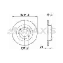 Braxıs Ae0587 Fren Diski On 4020690j01 - 2 Adettir