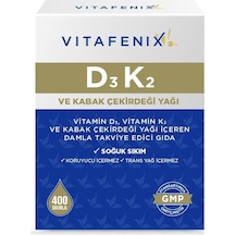 Vitafenix D3 K2 ve Kabak Çekirdeği Yağı 400 Damla