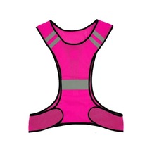 Reflektörlü Bisiklet Yeleği Ayarlanabilir Yansıtıcı İkaz Yelek Pembe Standart