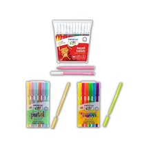 Keçeli Kalem Seti 6 Neon - 6 Pastel Ve 12 Renk Keçeli Kalem Pensa