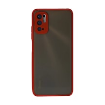 Xiaomi Redmi Note 10 5g Kılıf Montreal Silikon Kapak - Kırmızı Çok Renkli
