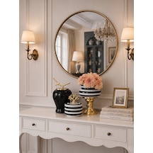 Dekoratif - Salon Seti Siyah Zebra Gold