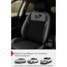 Thor Tay Tüyü Oto Koltuk Kılıfı Renault-fluence-megan 1-2-3-clio-symbol-taliant-toros Uyumlu Gri