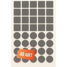 Yapışkanlı Sessiz Mobilya Masa Sandalye Parke Zemin Ayak Koruyucu Keçe Seti 28-30 Mm 49'lu Paket Diğer