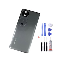 Vivo V40 Siyah Arka Cam Kapak Pil Kapağı Tamir Set B7000 Set Siyah