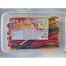 Jellopy Licorice Borucuk Dolgulu Mix Çubuk Sade Jelibon 160 Adet