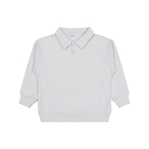 Civil Boys Pola Yaka 6-9 Yaş Sweatshirt - Gri Açık Gri