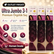 3 Paket / Afrika Örgüsü Ve Rasta İçin Sentetik Ombreli 3/1 - Ayho-892126 Karışık - Çok Renkli