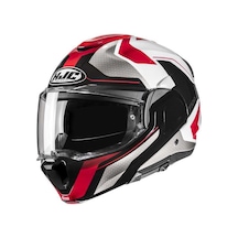 Hjc F100 Bios Mc1 Çene Açılır Kask Siyah - Beyaz - Kırmızı
