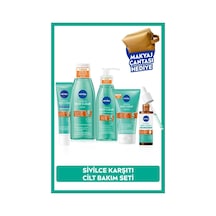 Derma Skin Clear Sivilce Karşıtı Set, Serum, Yüz Temizleme Jeli,tonik, Peeling, Gece Kremi Ve Çanta