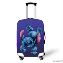 Lilo Stitch Seyahat Bagaj Koruyucu Kapak Uygun 18-32 Inç Kadın Arabası Bavul Elastik Bagaj Kılıfı Toz Kapakları