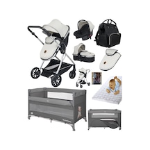 Baby Home 8 in 1 Yeni Doğan Full Takım Set 1010 Travel Sistem Bebek Arabası Ve Lorelli Anne Yanı Beşik Oyun Parkı Yatak Beşik
