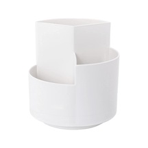 Ganzhoushop Döner Kalemlik Çok Amaçlı 3 Bölmeli Yuva Döner Kalemlik Kırtasiye Kalem Düzenleyici Ofis Ev Beyazbeyaz