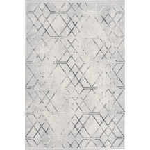 Enti Florya 8107 Gri Halı - Geometrik Baklava Desenli Modern Halı