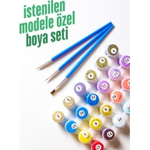 Modele Özel Tüm Renkleri İçeren Boya Seti Sayılarla Boyama