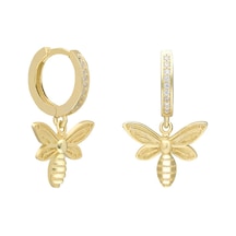 Arı Küpe 717069 Gold Gümüş