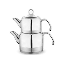 Schafer Ada Metal Çaydanlık Takımı Büyük 4 Parça - Inox