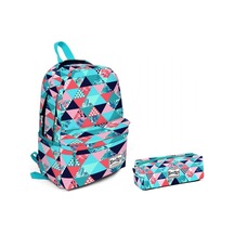 Coral High Yeşil Flamingo Desenli Kız Çocuk Okul Çanta Seti