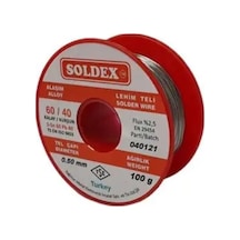Soldex 60/40 Lehim Teli 100 Gr 0,50 Mm Sn:60 / Pb:40