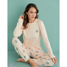 Mihra Kadın Bisiklet Yaka Termal Pijama Takımı 14101/10 - 1 Adet 001