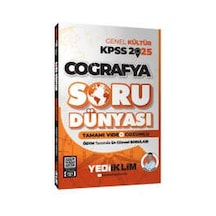 Yediiklim  Yayınları 2025 KPSS Genel Kültür Coğrafya Tamamı Video Çözümlü Soru Dünyası
