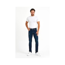 Digital Jeans Dar Kesim Erkek Yıpratmalı Kot Pantolon Yeşil Açık Gri