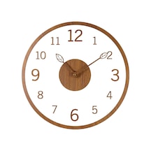 Suntek Ofis Ev Sınıf Tik Rengi Için Modern Duvar Saati Sessiz Diğer