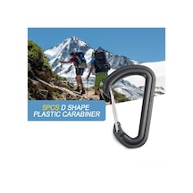 Springsun 5'li Plastik D Halka Anahtarlık - Kamp, Dağcılık Ve Molle Sistemi İçin Pratik Çengel 110 Karakter