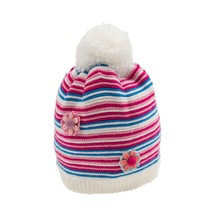 Bay Şapkacı Çizgili Kız Bebek Pembe Bere 1134-0-1 Yaş (542201252) Beyaz