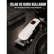 Tıraş Makinesi Profesyonel Saç Ve Sakal Kesme Milim Ayarlı Dijital Göstergeli Yeni Nesil - Lisinya