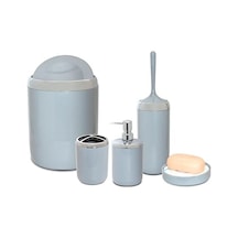 Lima Xl Krom Dekorlu Banyo Seti/gri 000 Açık Krem