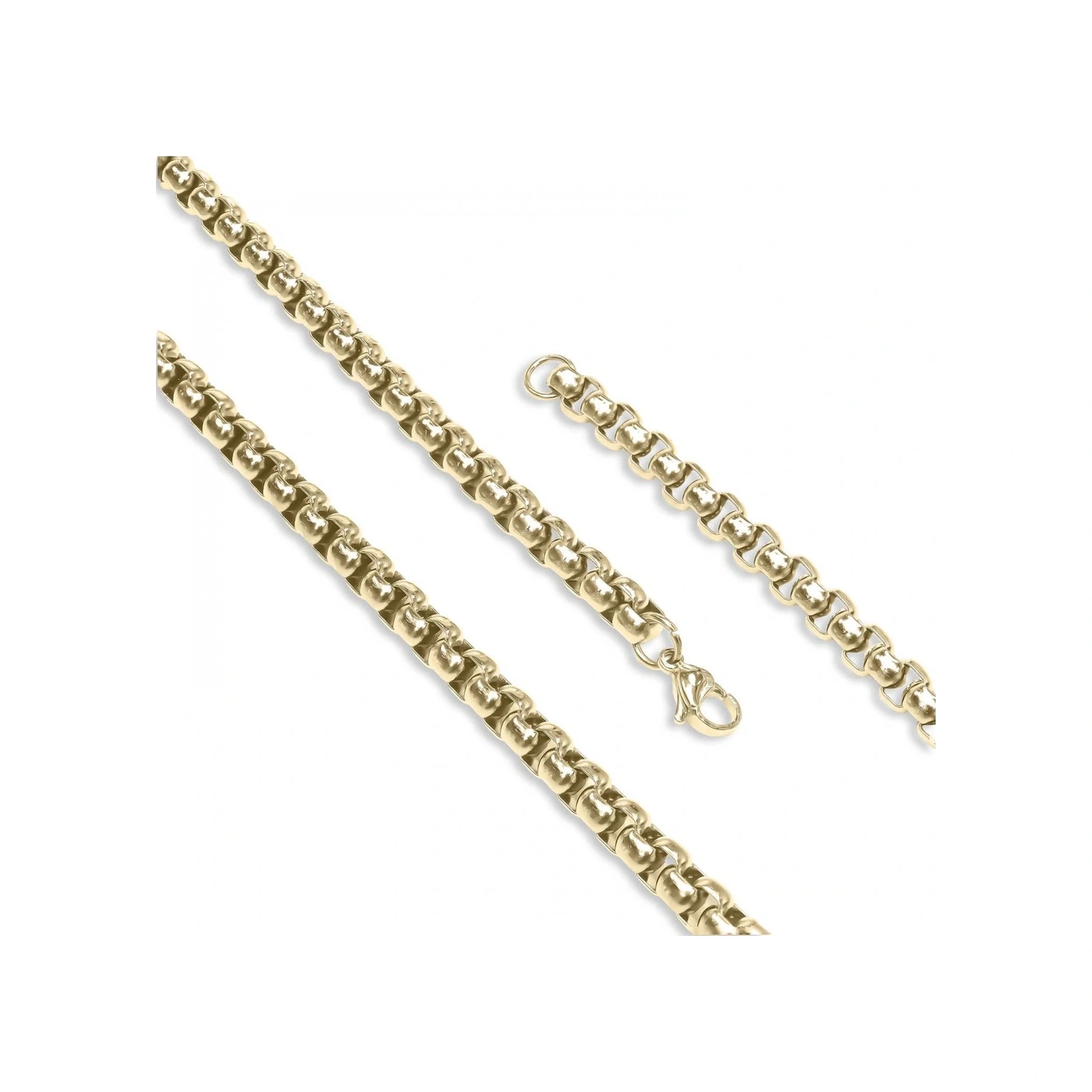 Moncuk Design Arnavut Çelik Kolye 6mm 3351cek030 Sarı