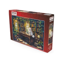 Nova Puzzle 1000 Parçalı Çalışma Masası Ve Beyaz Kedi Puzzle - 41214