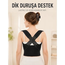 Sırt Destek Korsesi Dik Duruş İçin Ayarlanabilir Lastikli Postür Ve Bel Korsesi Diğer
