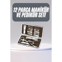 Techmrt 12 Parça Manikür Pedikür Seti Tırnak Bakımı Nasır Temizleme El Ayak Bakımı
