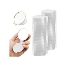 Willowhaven 10 Adet Beyaz Makyaj Aynası, Taşınabilir Yuvarlak Kompakt Çerçeveli Seyahat Aynası Beyaz