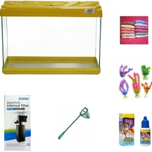 Kanki Pet 3518 Akvaryum Hazır Set Sarı 35 CM