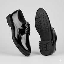 Pierre Cardin Pier Cardin 702606 İçi Deri Kalsik Erkek Ayakkabı Rugan Siyah