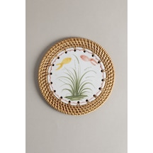 Meander Doğal Rattan El Yapımı Çerçeveli 16 Cm. Balık - Çiçek Des Naturel