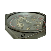 Saat Çarklı Kare Duvar Saati Dekoratif Ev Ofis Hediyelik Çok Renkli