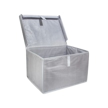 Geniş Çok Amaçlı Kutu Maxi 50x40x30 Cm, Şeffaf, Gri Renk, Dayanıklı Ve Şık Tasarım Tela 41 X 50 Şeff Diğer