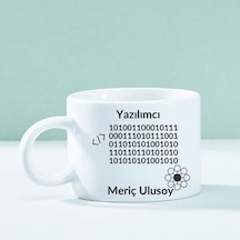 Kişiye Özel Yazılımcılara Özel Tasarımlı Motto Kahve Fincanı Kod Tutkunlarına Şık Hediye Beyaz