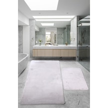 Relax Gri 80x150 + 50x80 Cm Büyük Ebat 2'li Banyo Halısı Paspası Antrasit